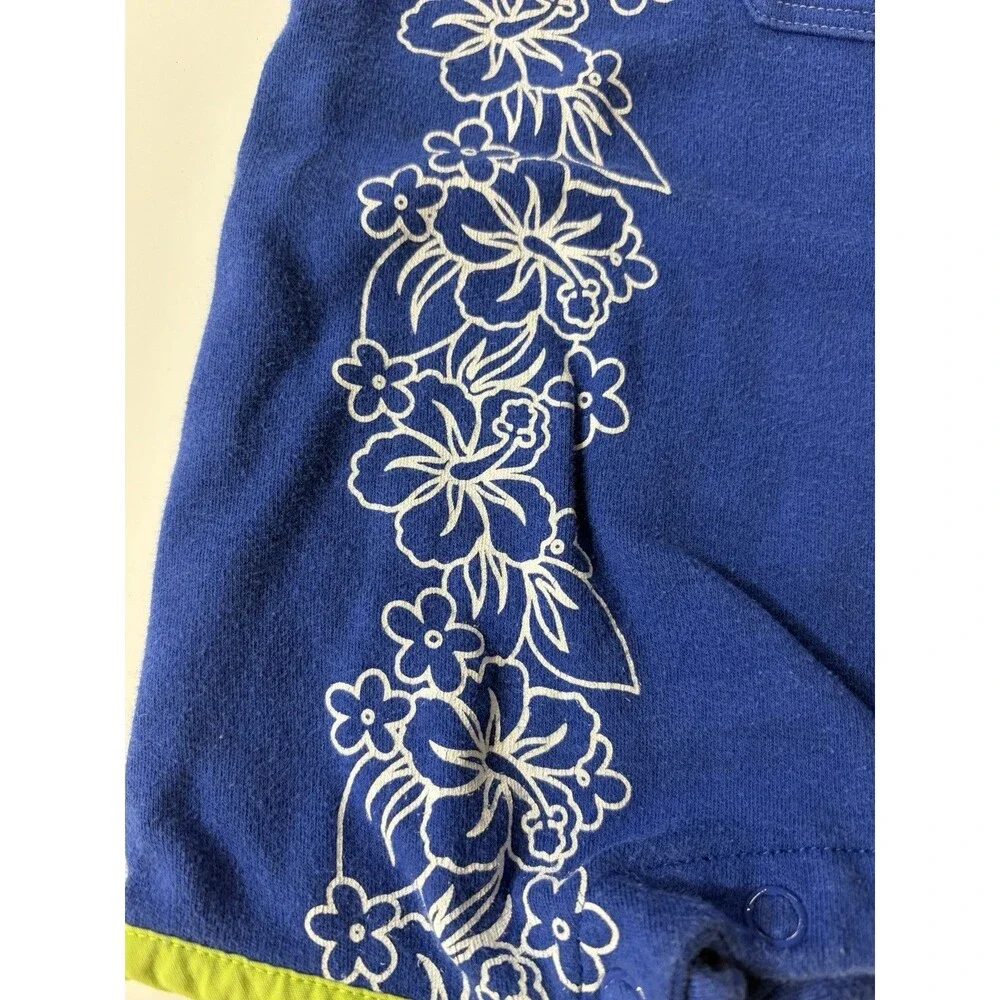 Hawaii Surf Floral Hawaiian Sleeveless Cotton One-Piece Romper 6-9 Months